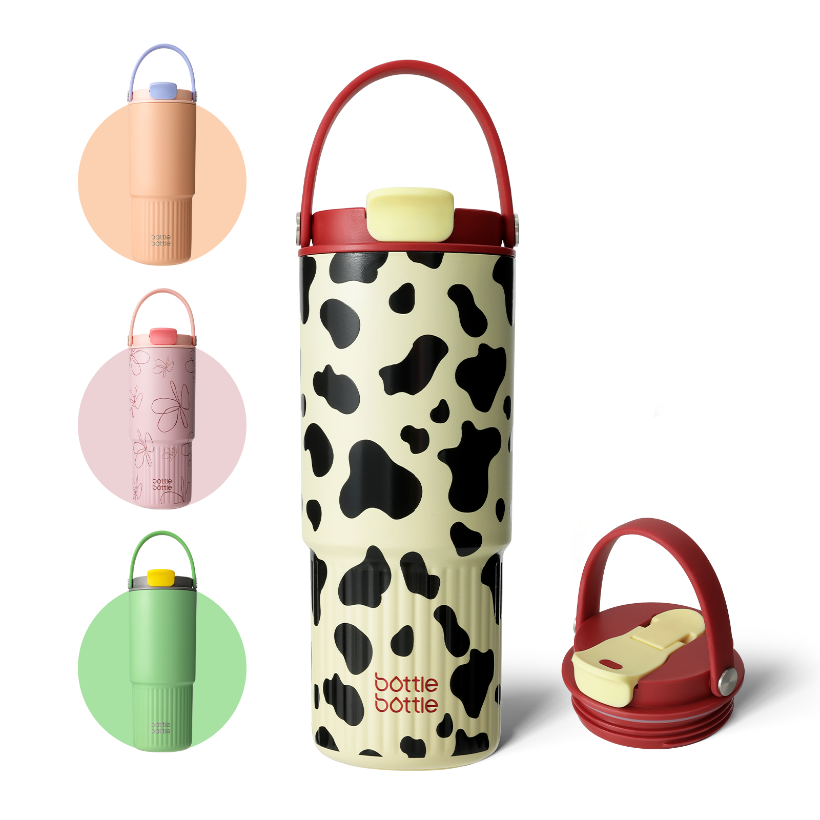 Insulated Water Bottle with Straw and Handle Stainless Steel Water Bottles for Car Sports Home Office and School 26oz Leak Proof