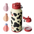 32oz Insulated Water Bottle Stainless Steel Sport Water Bottle with Straw Dual-use Lid Design for Gym with Pill Box