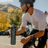 Insulated Water Bottle 24 oz with Handle and Flip Tops Lids Stainless Steel Water Bottle Push Button Lid Leak proof Portable for Running Travel Sports Hiking