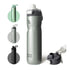 Insulated Water Bottle 24 oz with Handle and Flip Tops Lids Stainless Steel Water Bottle Push Button Lid Leak proof Portable for Running Travel Sports Hiking