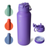 40 oz sports water bottle stainless steel insulated water bottle with straw and pills holder