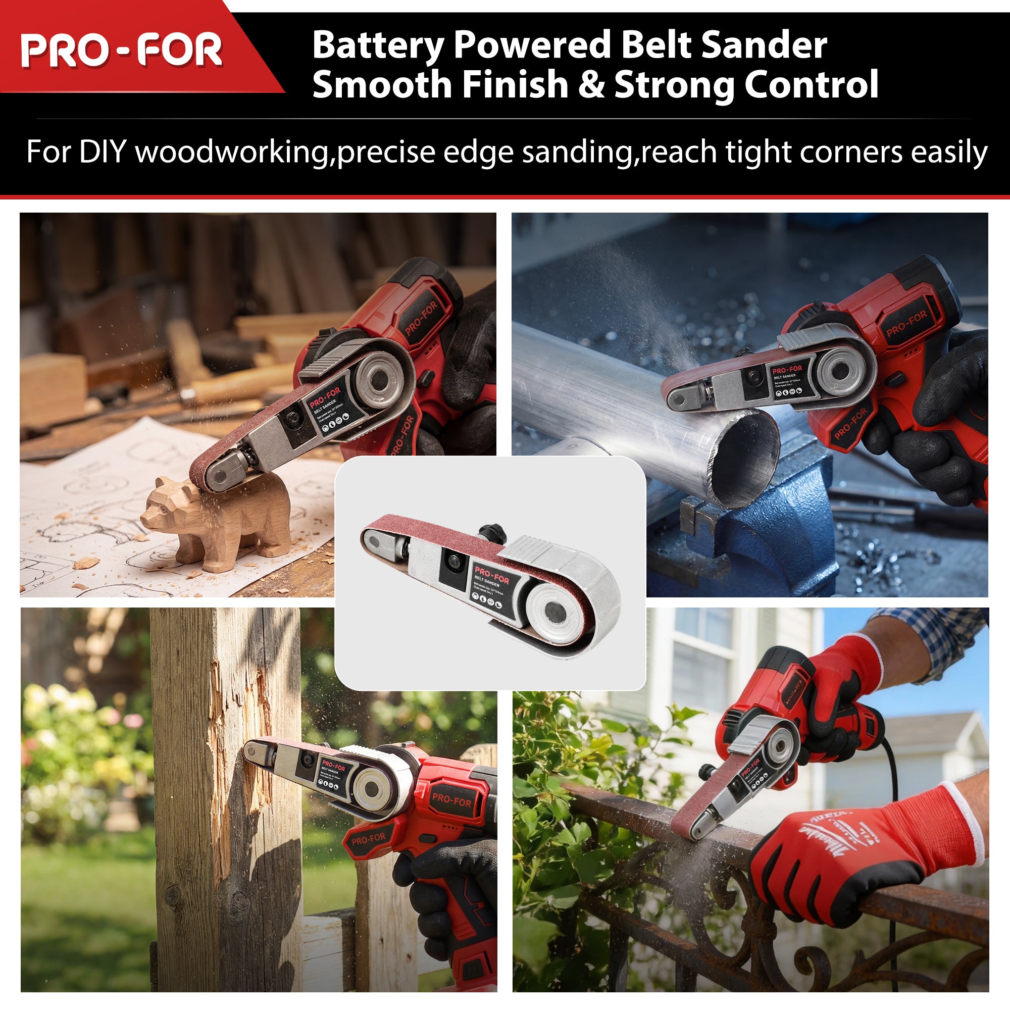 12V Multi-function Combination Tool A103-CPS302-12BL Brushless Combination Power Tool Kit, 3-in-1 Cordless Multi-Head System with Mini Chainsaw, Belt Sander, Blower, Interchangeable Heads for DIY & Home Workshop