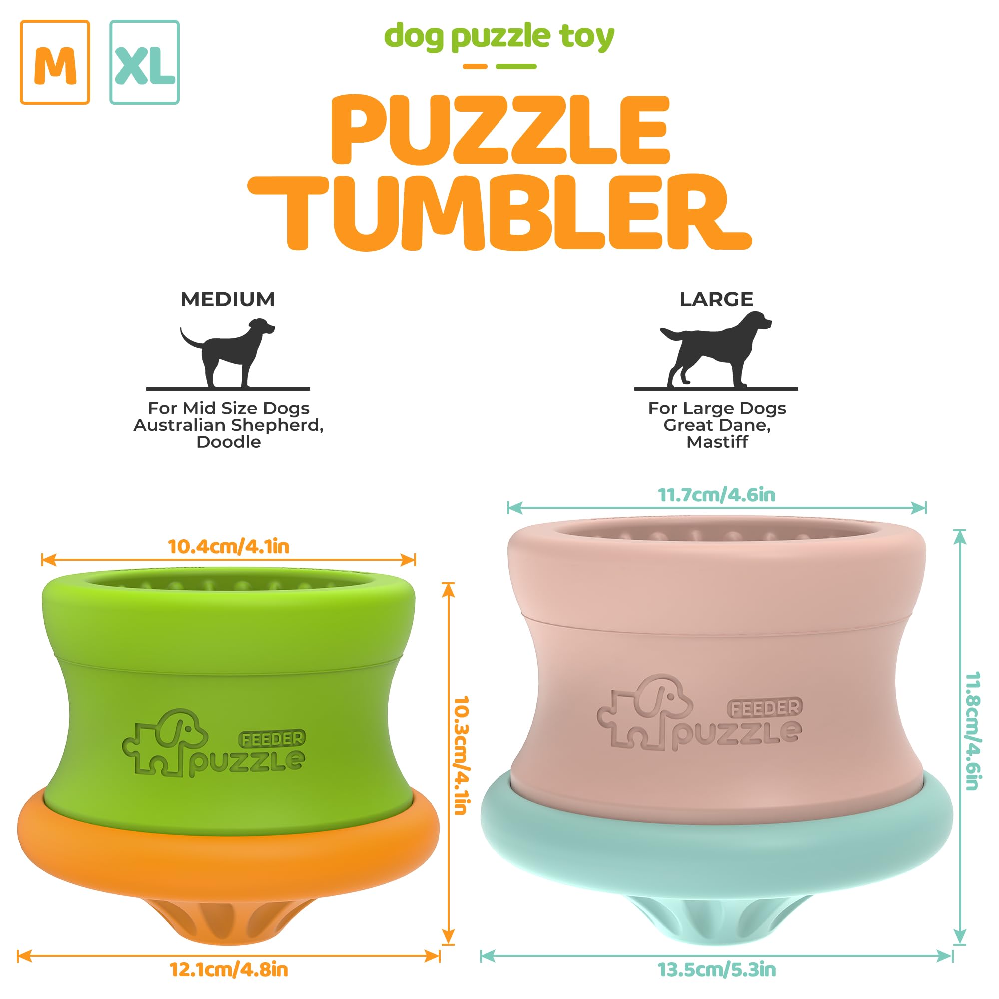 Dog Puzzle Toys, Interactive Dog Toys to Keep Them Busy,Detachable Dog Enrichment Toys Easy to Clean, Dog Toys for Medium Dogs