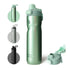 Insulated Water Bottle 24 oz with Handle and Flip Tops Lids Stainless Steel Water Bottle Push Button Lid Leak proof Portable for Running Travel Sports Hiking