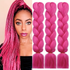 Jumbo Braiding Hair Fiber Mix Four Silky Colorful Twist Braiding Hair 3pcs Rainbow Colors Extensions Synthetic Hair Synthetic Fiber Soft Healthy，Long Jumbo Braiding Hair Extensions, Heat Resistant Synthetic Fiber purple hair extensions