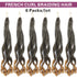 French Curly Braiding Hair 14/16 Inch 6 Packs Pre Stretched Braiding Hair EZ Braids Crochet Hair Ombre Brown Synthetic Bouncy Loose Curly Braiding Hair Extensions for Women