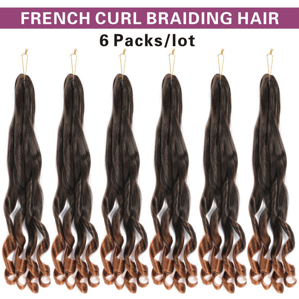 French Curls Braiding Hair T30 Various colors to choose fromSynthetic Bouncy Curly Braiding Hair Extensions French Curly Crochet Hair Extensions 14-22inch