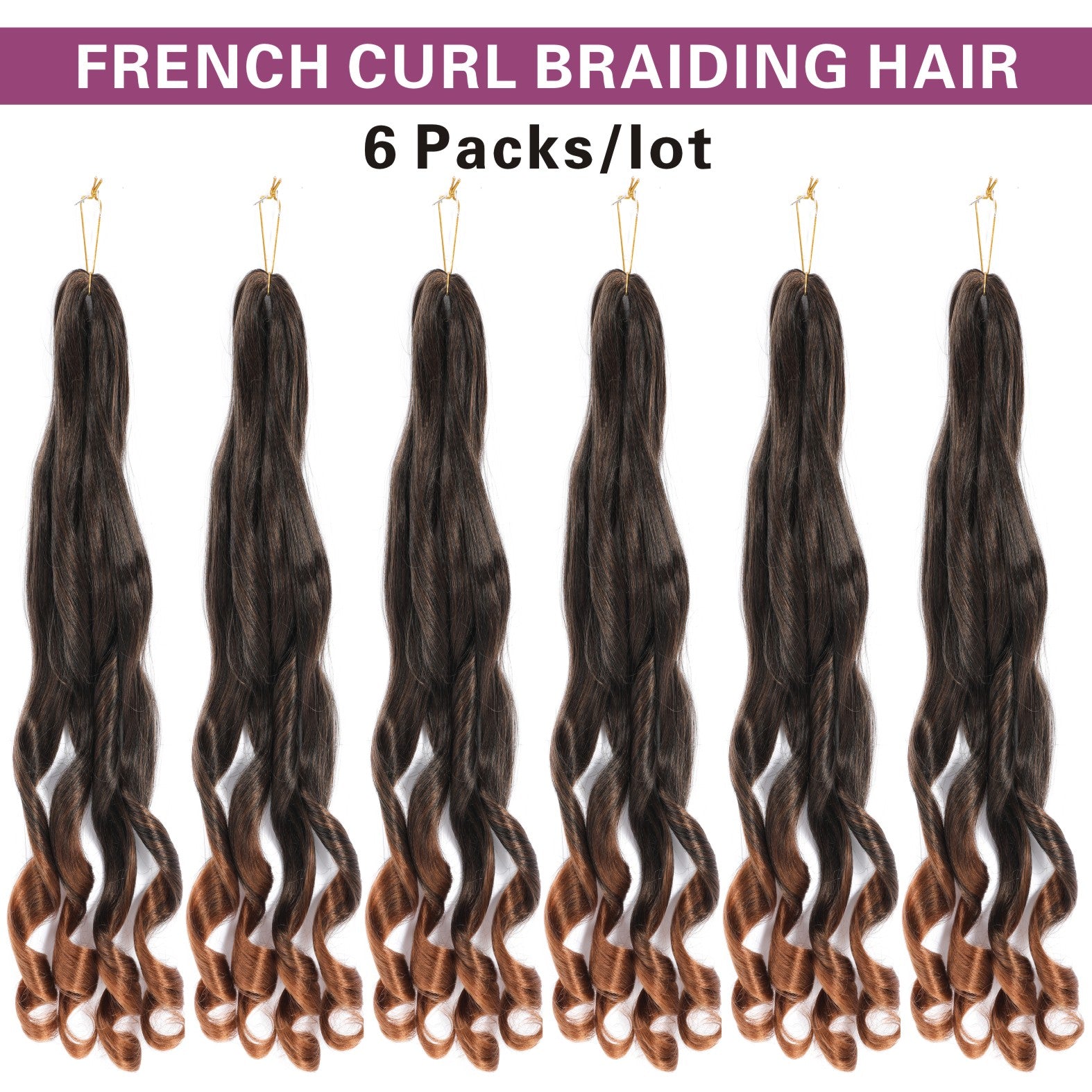 French Curls Braiding Hair T30 Various colors to choose fromSynthetic Bouncy Curly Braiding Hair Extensions French Curly Crochet Hair Extensions 14-22inch