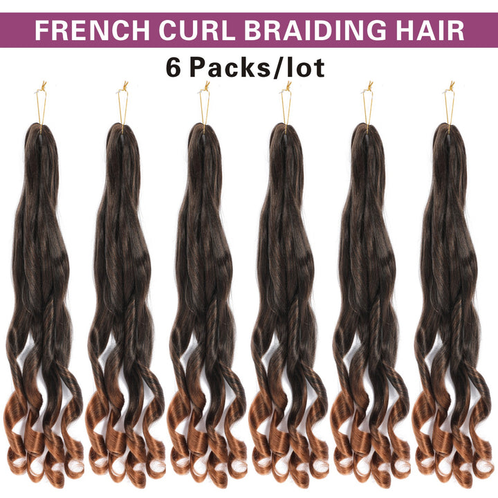 French Curls Braiding Hair T30 Various colors to choose fromSynthetic Bouncy Curly Braiding Hair Extensions French Curly Crochet Hair Extensions 14-22inch