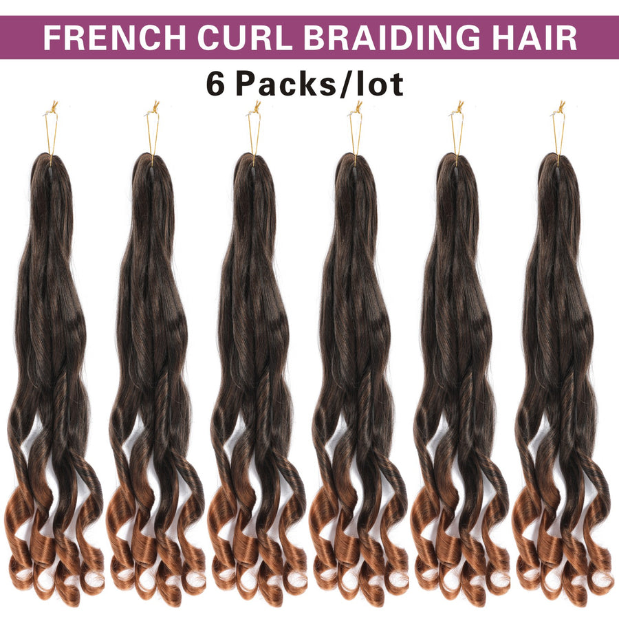 French Curls Braiding Hair T30 Various colors to choose fromSynthetic Bouncy Curly Braiding Hair Extensions French Curly Crochet Hair Extensions 14-22inch