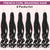 French Curl Braiding Hair 14/16 Inch 6 Packs Braiding Hair Pre Stretched Curly Crochet Hair for Women Loose Wavy French Curl Braids Synthetic Hair Extensions Natural Black 1B