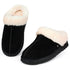 Women‘s Real Wool Slippers in Genuine Leather with Anti-Slip Rubber Sole, Warm Indoor Outdoor Shoes with Memory Foam - Cozy Slip-On for Women in Soft Wool(DOFIDA)