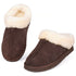 Women‘s Real Wool Slippers in Genuine Leather with Anti-Slip Rubber Sole, Warm Indoor Outdoor Shoes with Memory Foam - Cozy Slip-On for Women in Soft Wool(DOFIDA)