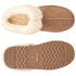 Women‘s Real Wool Slippers in Genuine Leather with Anti-Slip Rubber Sole, Warm Indoor Outdoor Shoes with Memory Foam - Cozy Slip-On for Women in Soft Wool(DOFIDA)