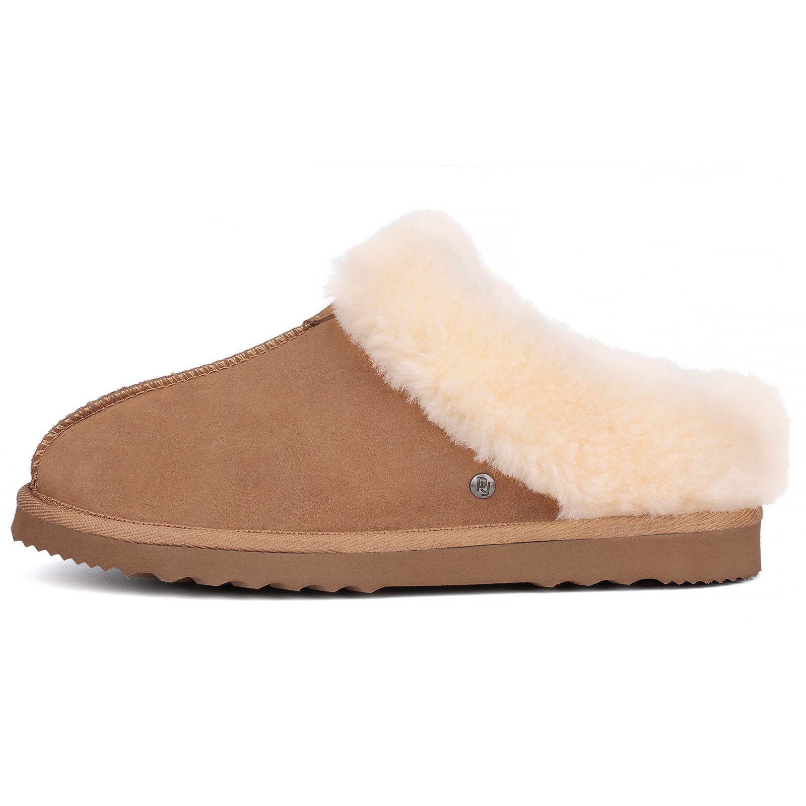 Women‘s Real Wool Slippers in Genuine Leather with Anti-Slip Rubber Sole, Warm Indoor Outdoor Shoes with Memory Foam - Cozy Slip-On for Women in Soft Wool(DOFIDA)
