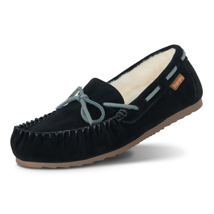 Parfeying Women's Australian Sheepskin Moccasin Slip-On Slippers