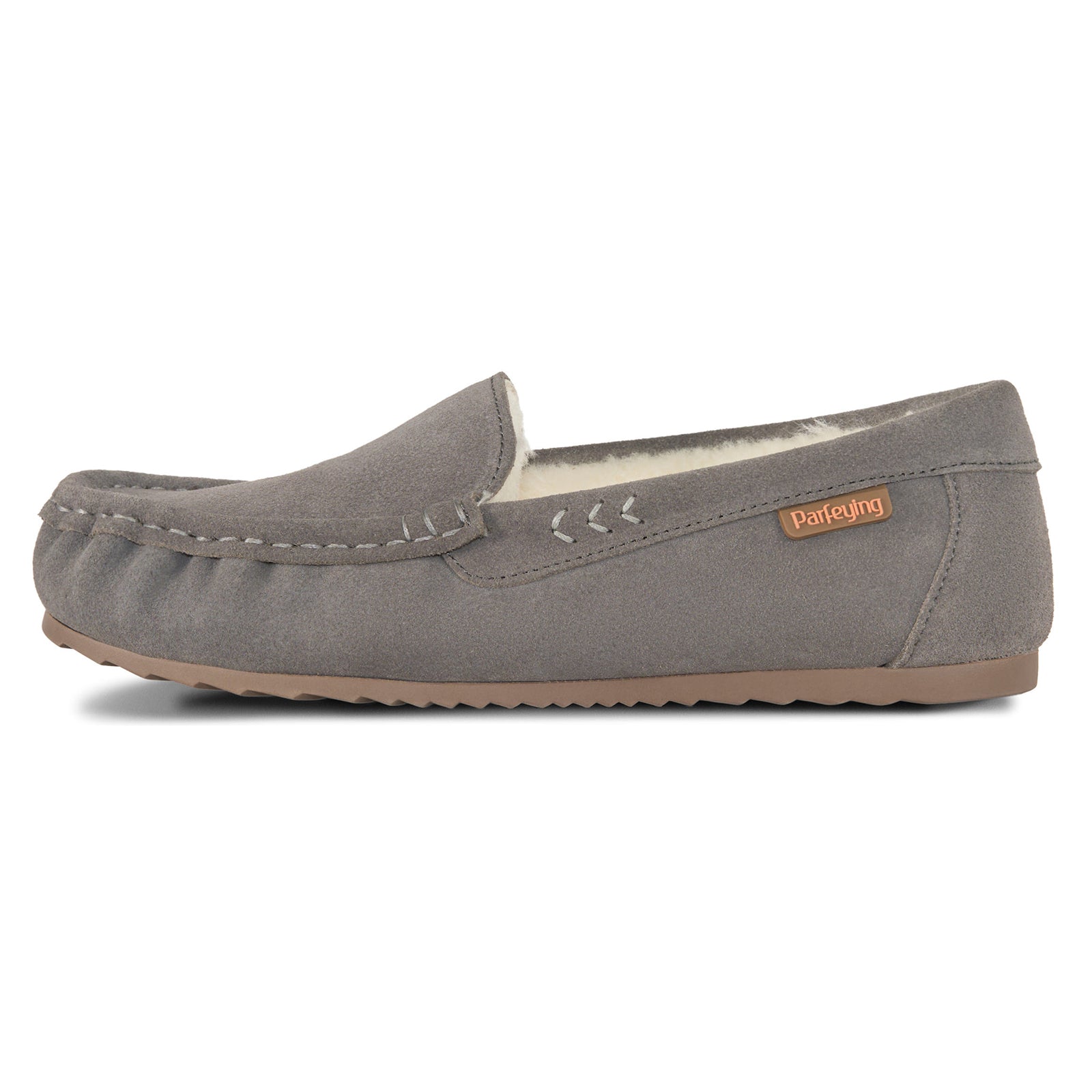 PARFEYING Women's Australian Sheepskin Moccasin Slip-On Slippers