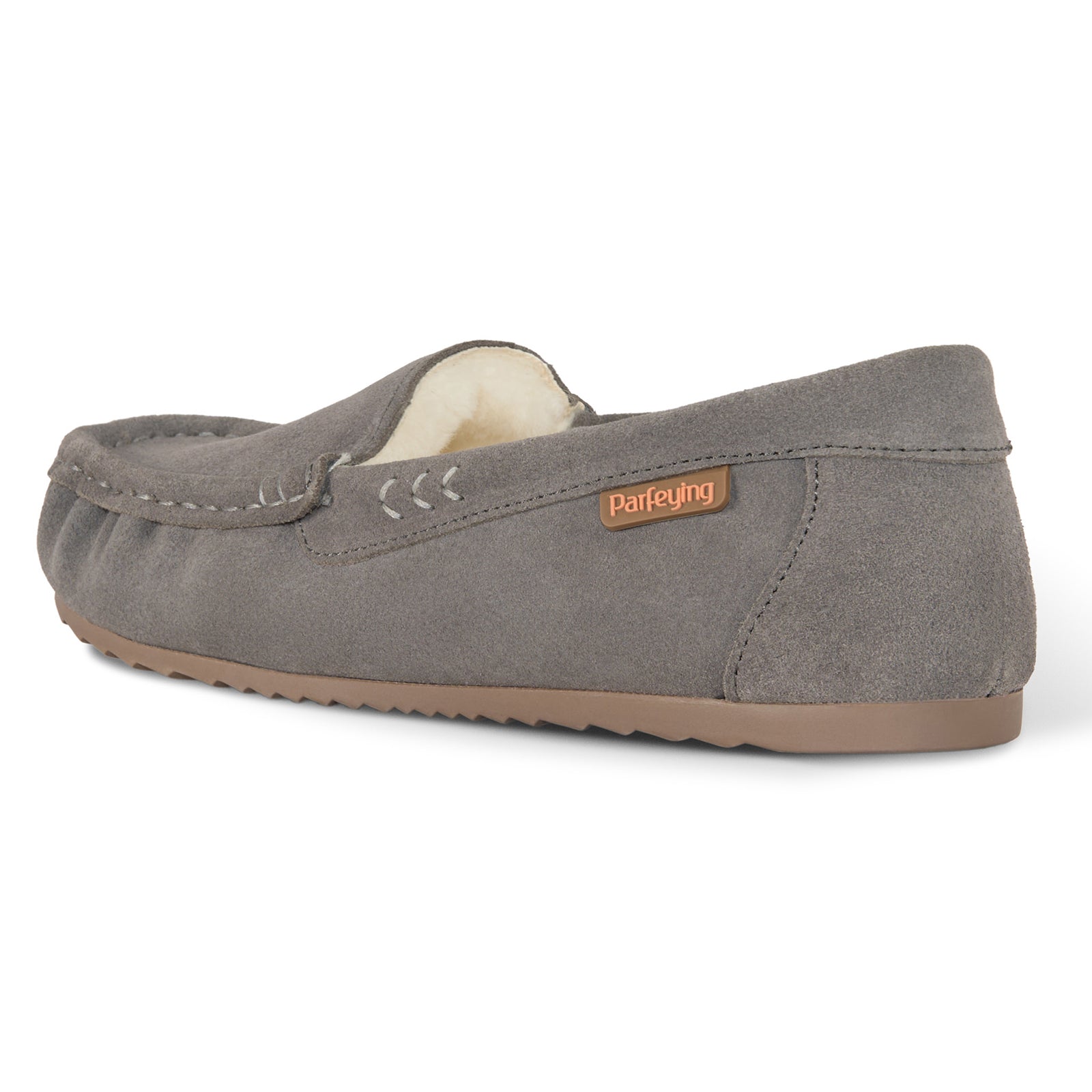 PARFEYING Women's Australian Sheepskin Moccasin Slip-On Slippers