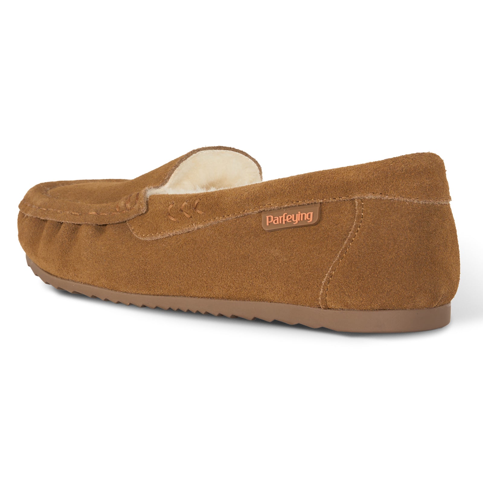 PARFEYING Women's Australian Sheepskin Moccasin Slip-On Slippers