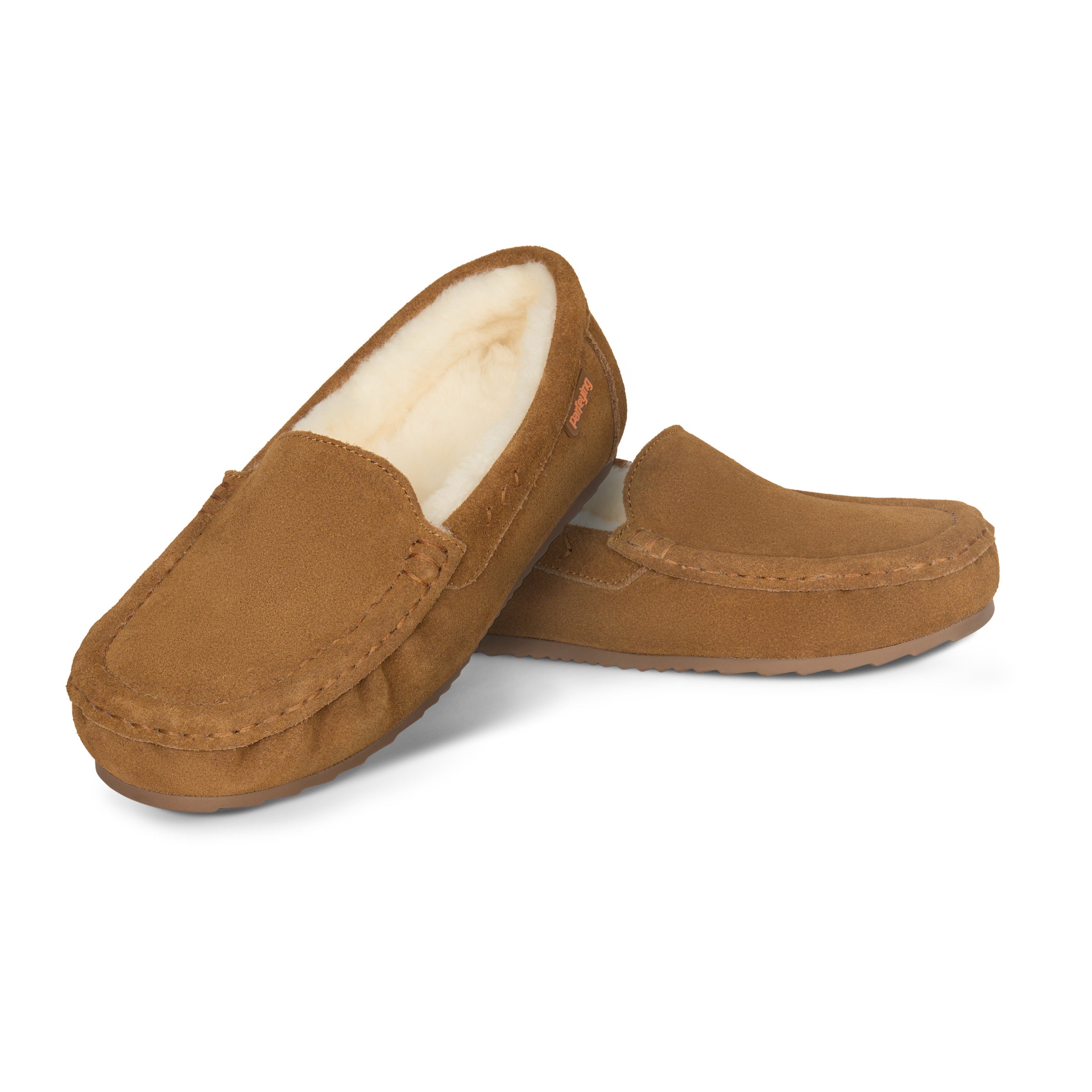 PARFEYING Women's Australian Sheepskin Moccasin Slip-On Slippers