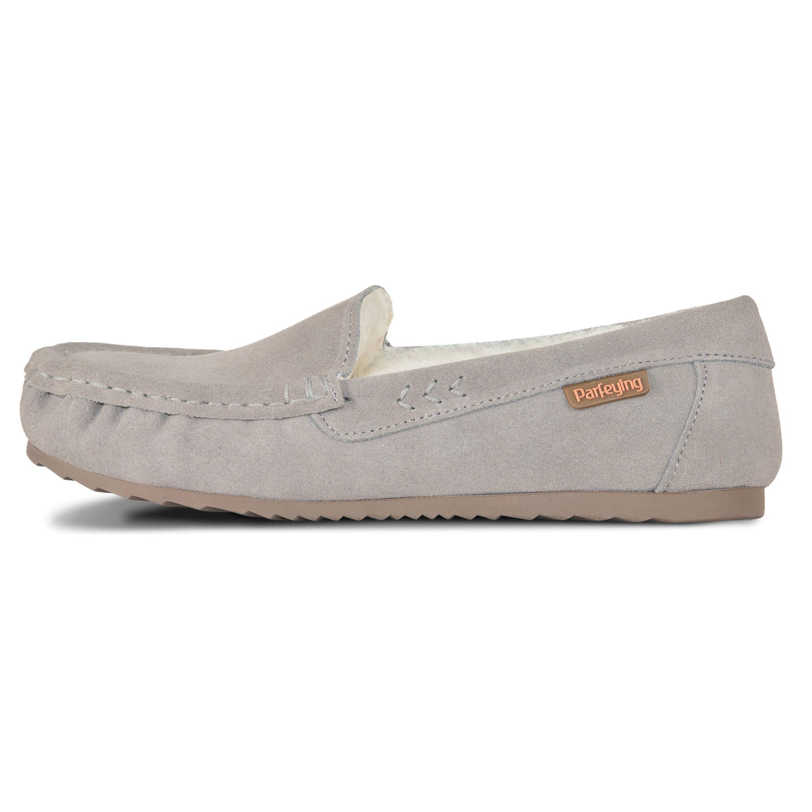 PARFEYING Women's Australian Sheepskin Moccasin Slip-On Slippers