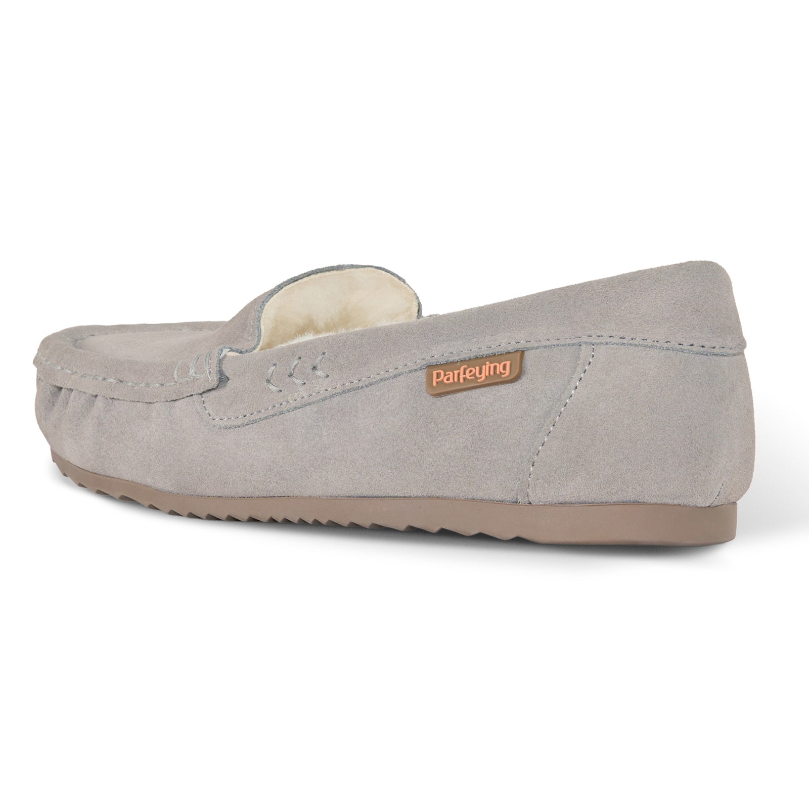 PARFEYING Women's Australian Sheepskin Moccasin Slip-On Slippers