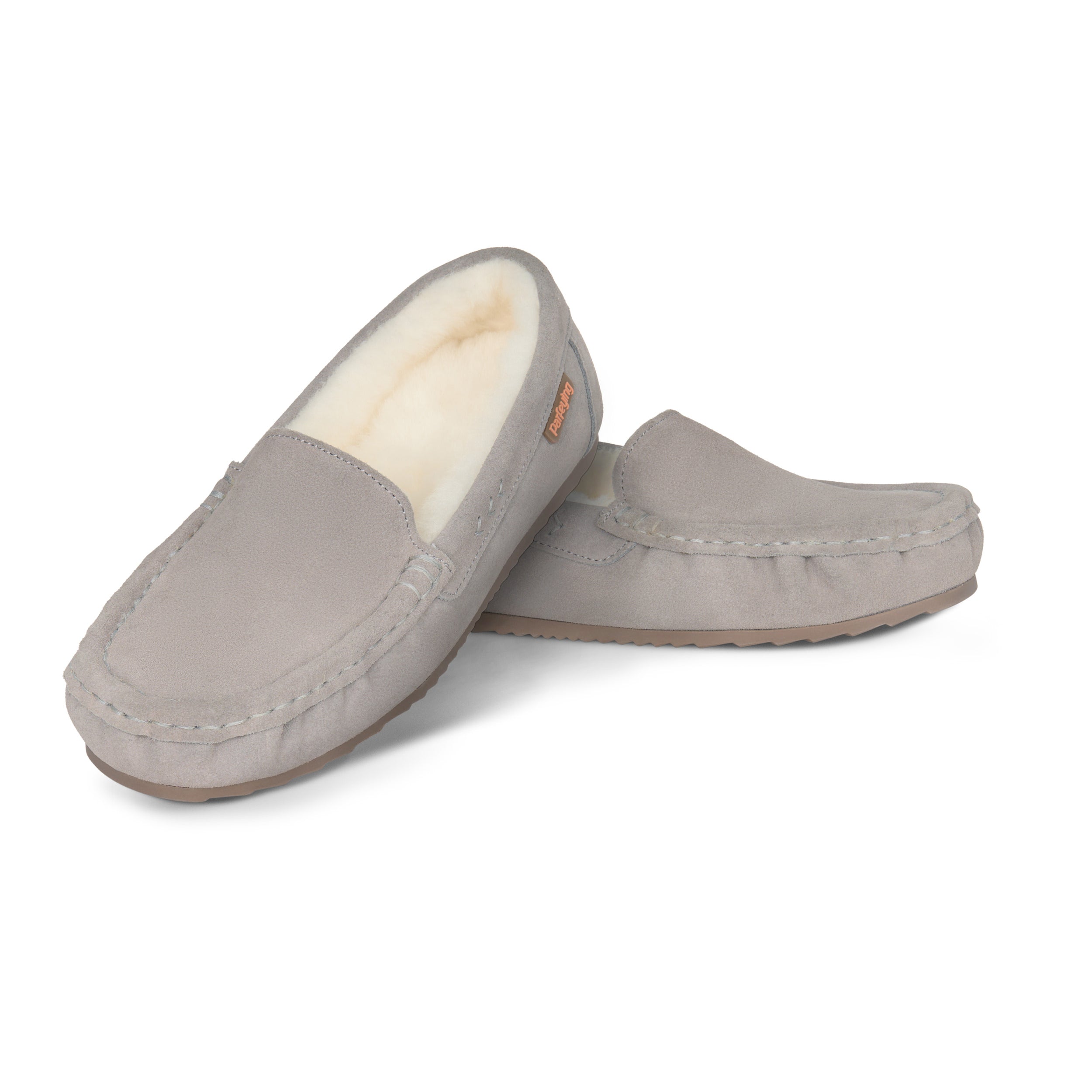 PARFEYING Women's Australian Sheepskin Moccasin Slip-On Slippers