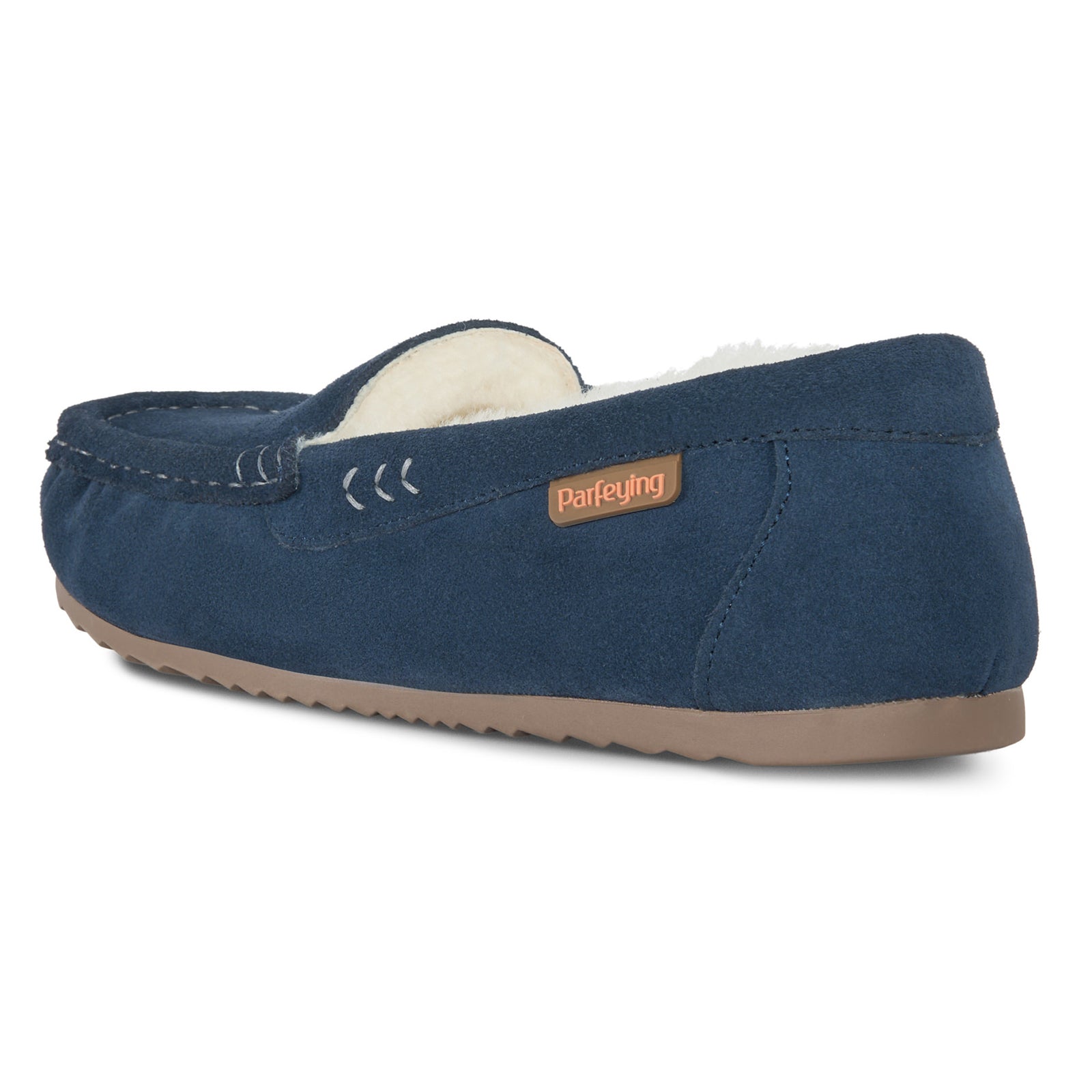 PARFEYING Women's Australian Sheepskin Moccasin Slip-On Slippers