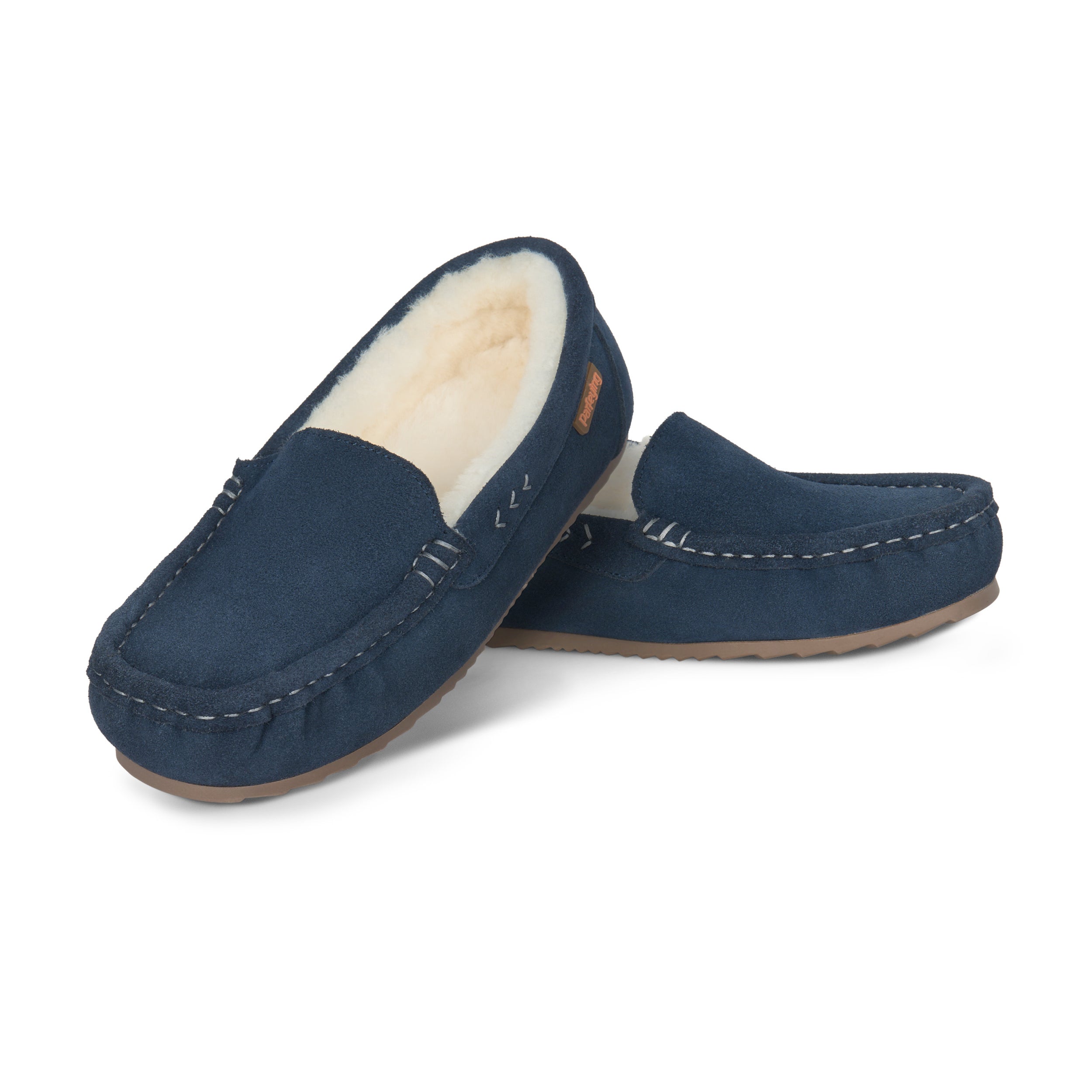 PARFEYING Women's Australian Sheepskin Moccasin Slip-On Slippers