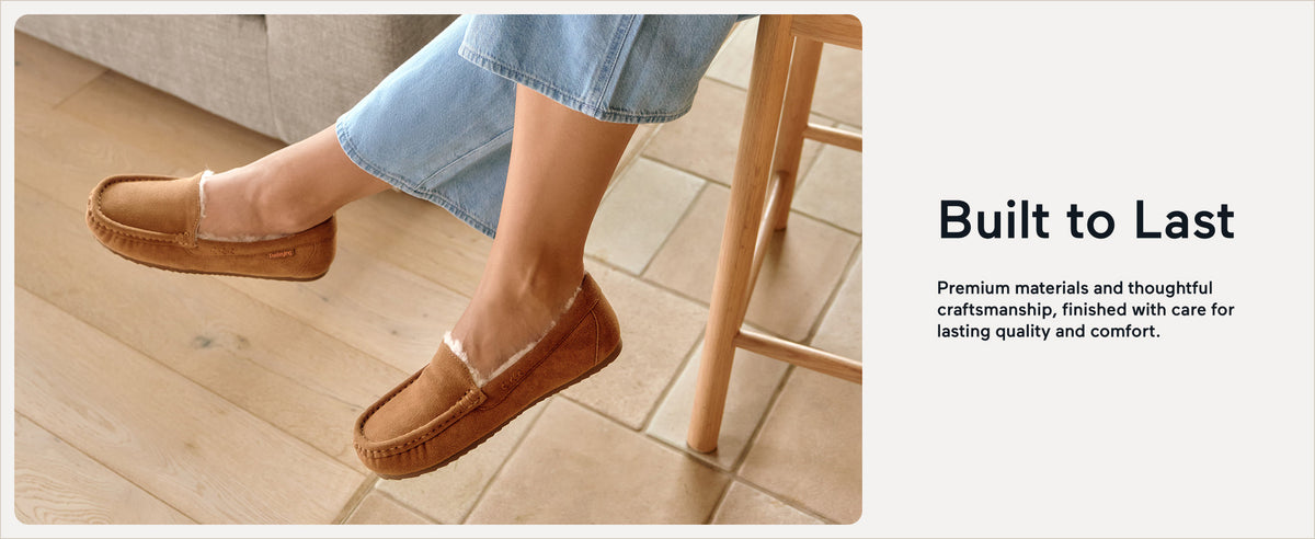 PARFEYING Women's Australian Sheepskin Moccasin Slip-On Slippers