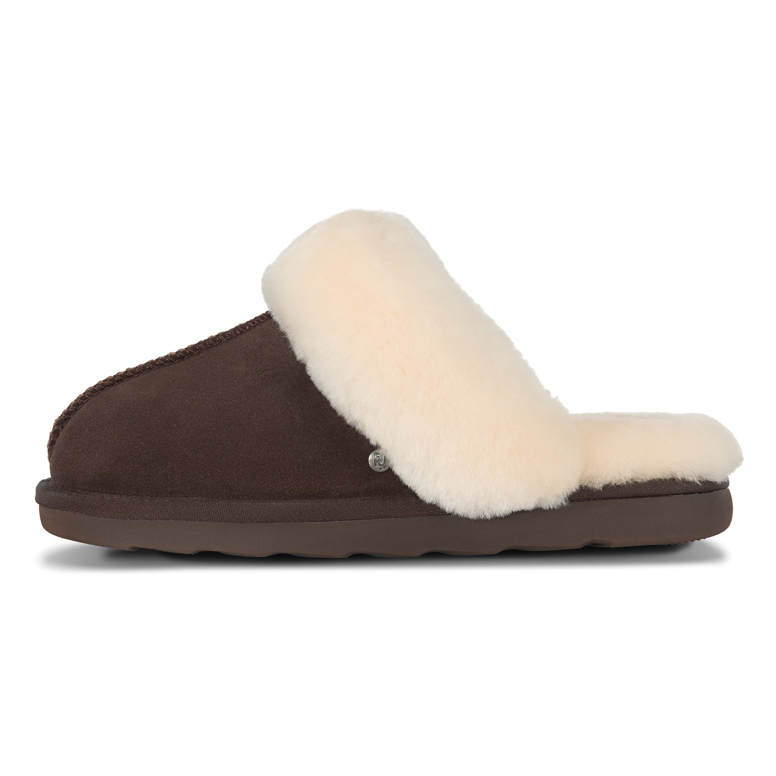 PARFEYING Women's Cozy Australian Sheepskin Suede Scuff Slippers