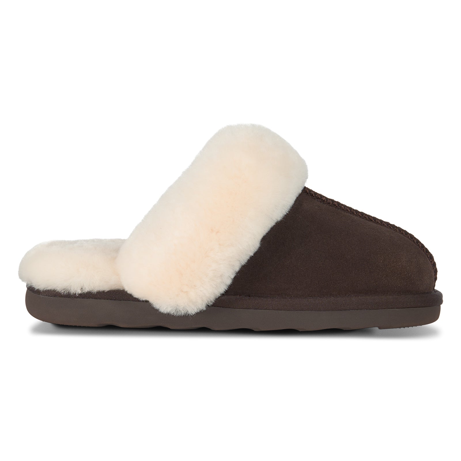 PARFEYING Women's Cozy Australian Sheepskin Suede Scuff Slippers