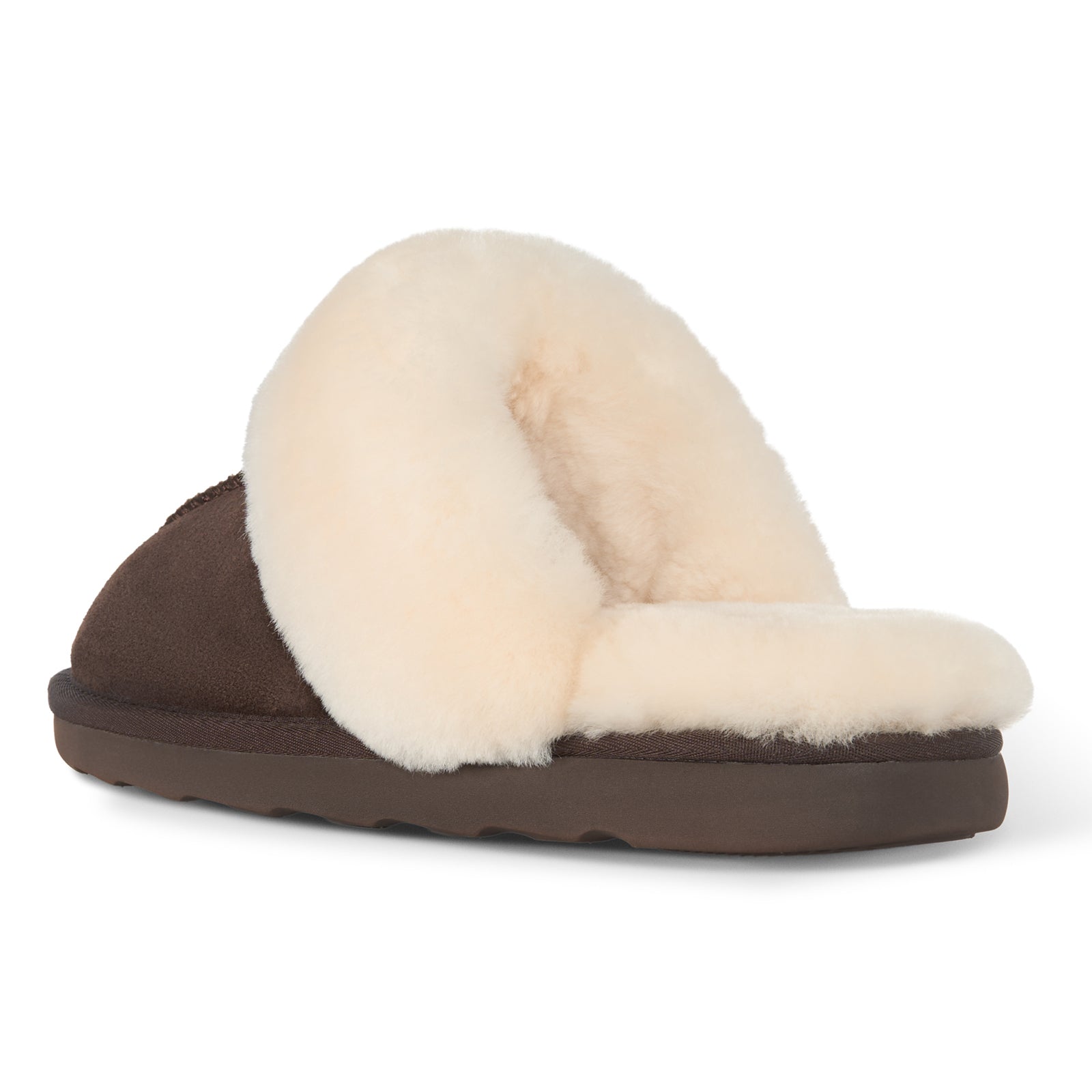 PARFEYING Women's Cozy Australian Sheepskin Suede Scuff Slippers
