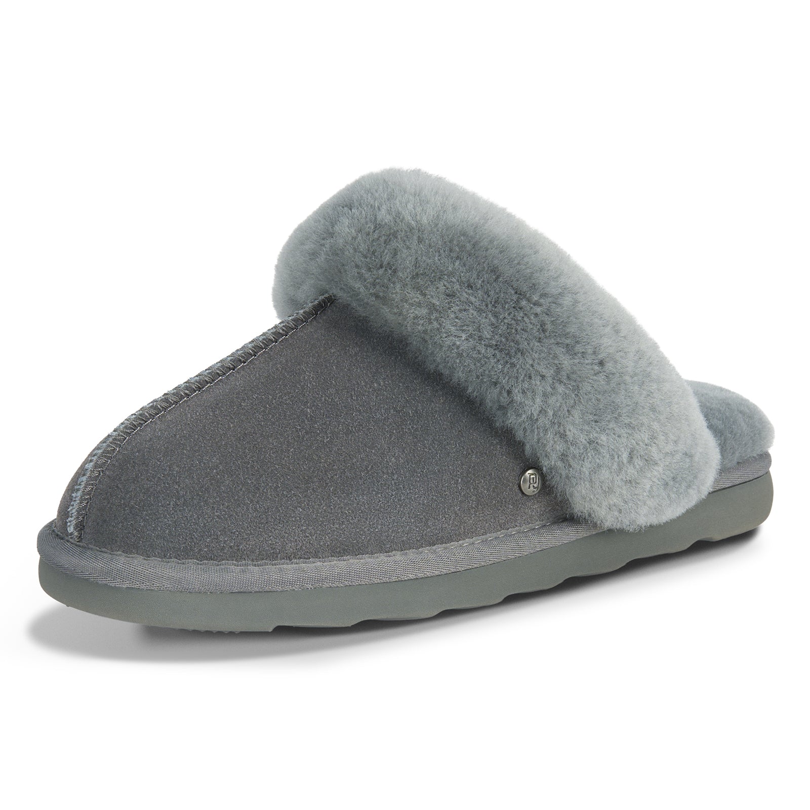 PARFEYING Women's Cozy Australian Sheepskin Suede Scuff Slippers
