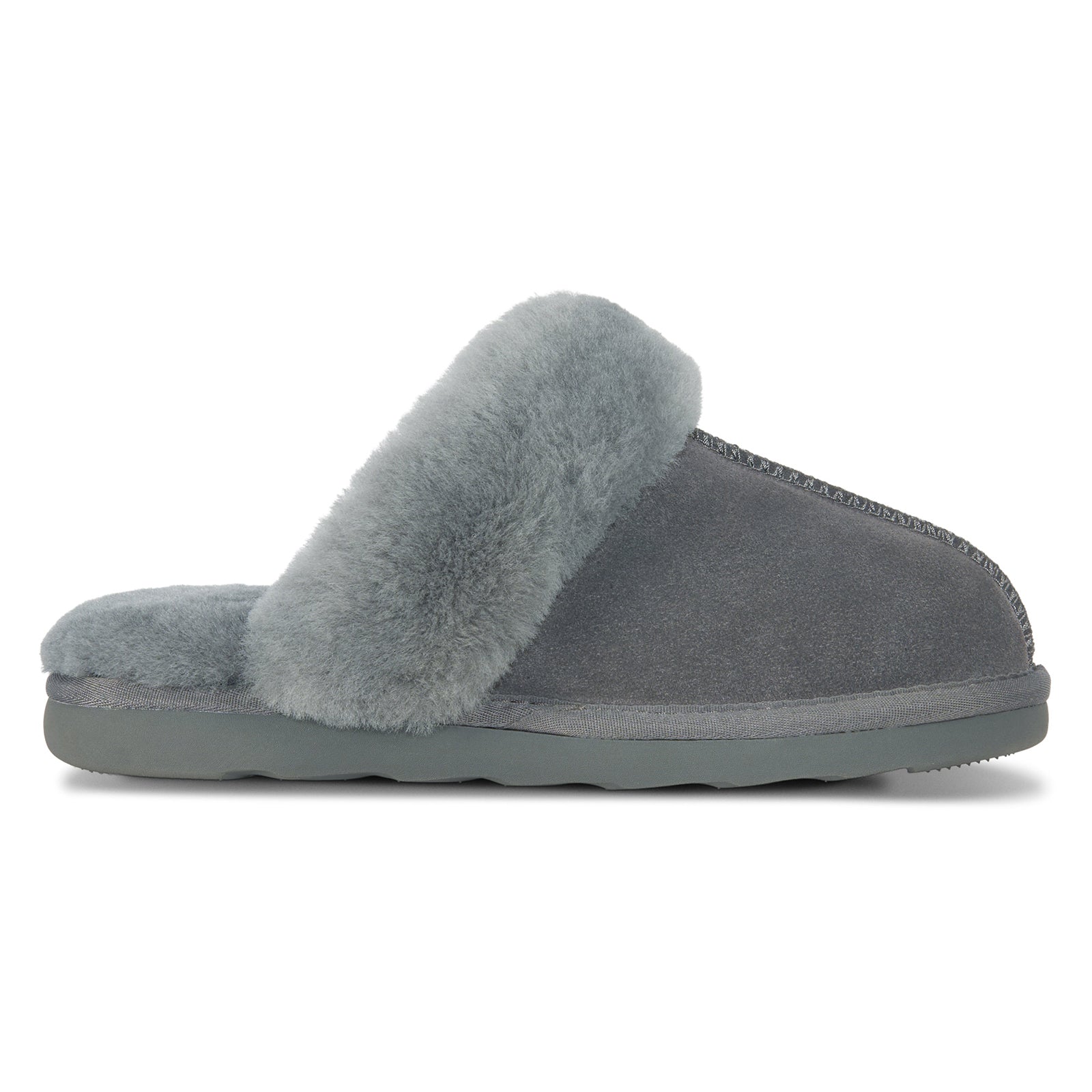 PARFEYING Women's Cozy Australian Sheepskin Suede Scuff Slippers