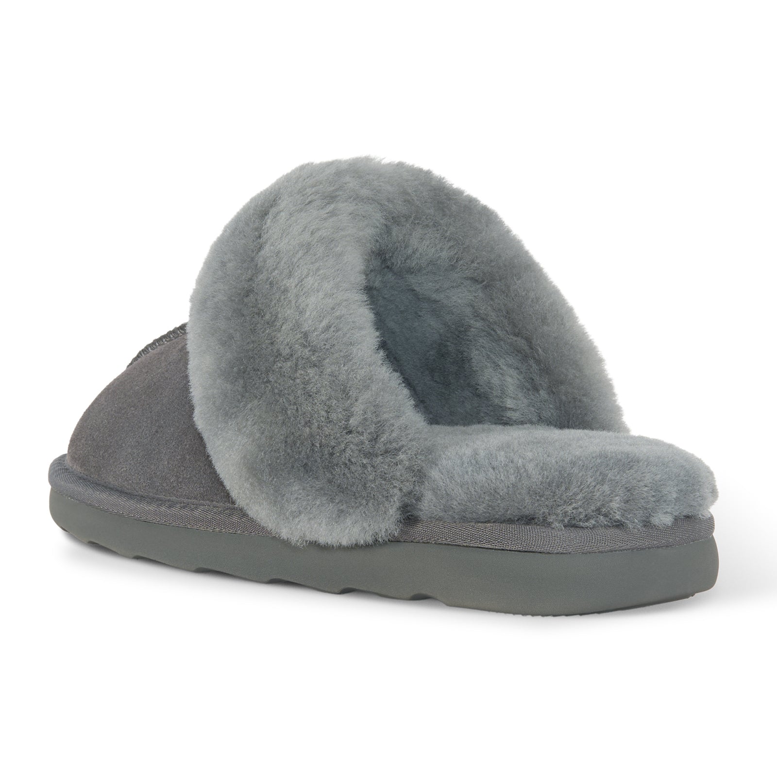 PARFEYING Women's Cozy Australian Sheepskin Suede Scuff Slippers