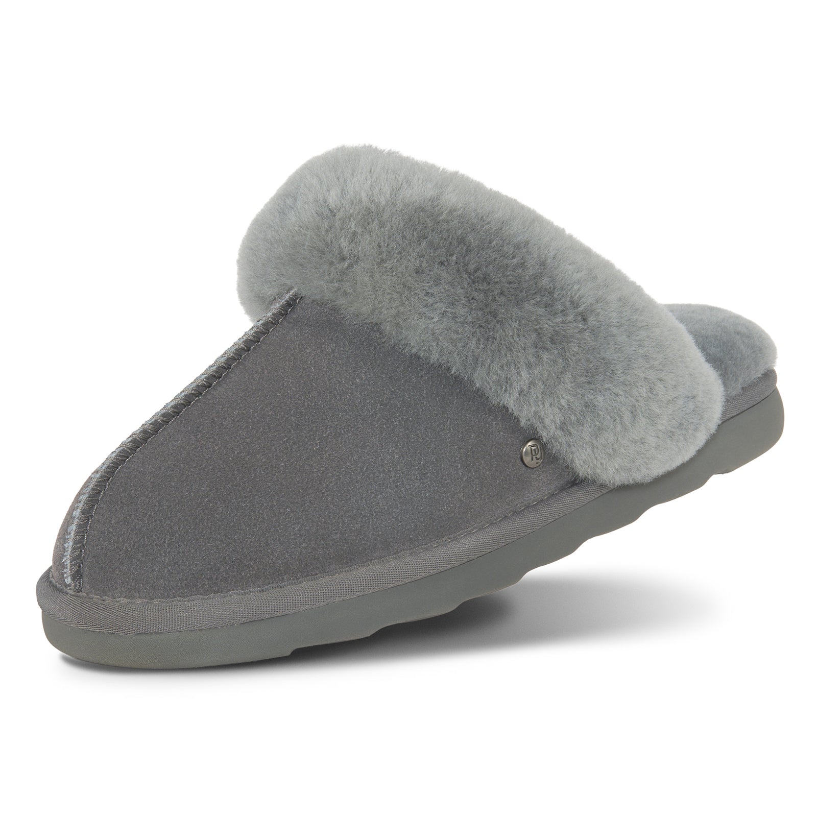 PARFEYING Women's Cozy Australian Sheepskin Suede Scuff Slippers