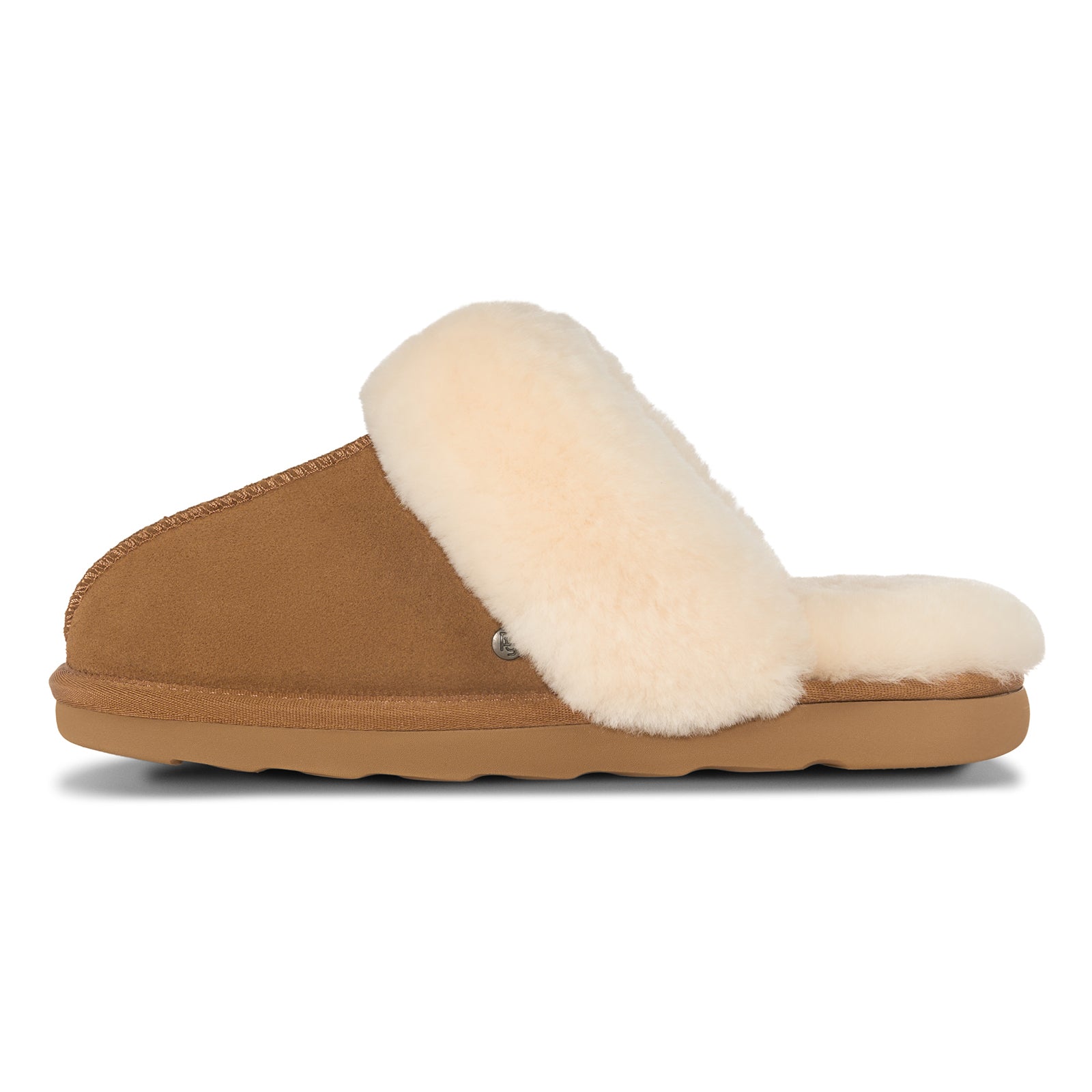 PARFEYING Women's Cozy Australian Sheepskin Suede Scuff Slippers