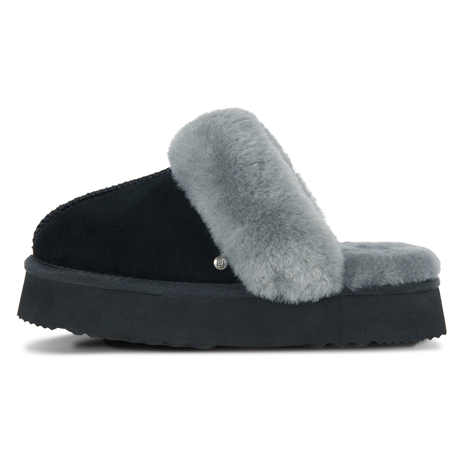 PARFEYING Women's Australian Sheepskin Suede Platform Slippers