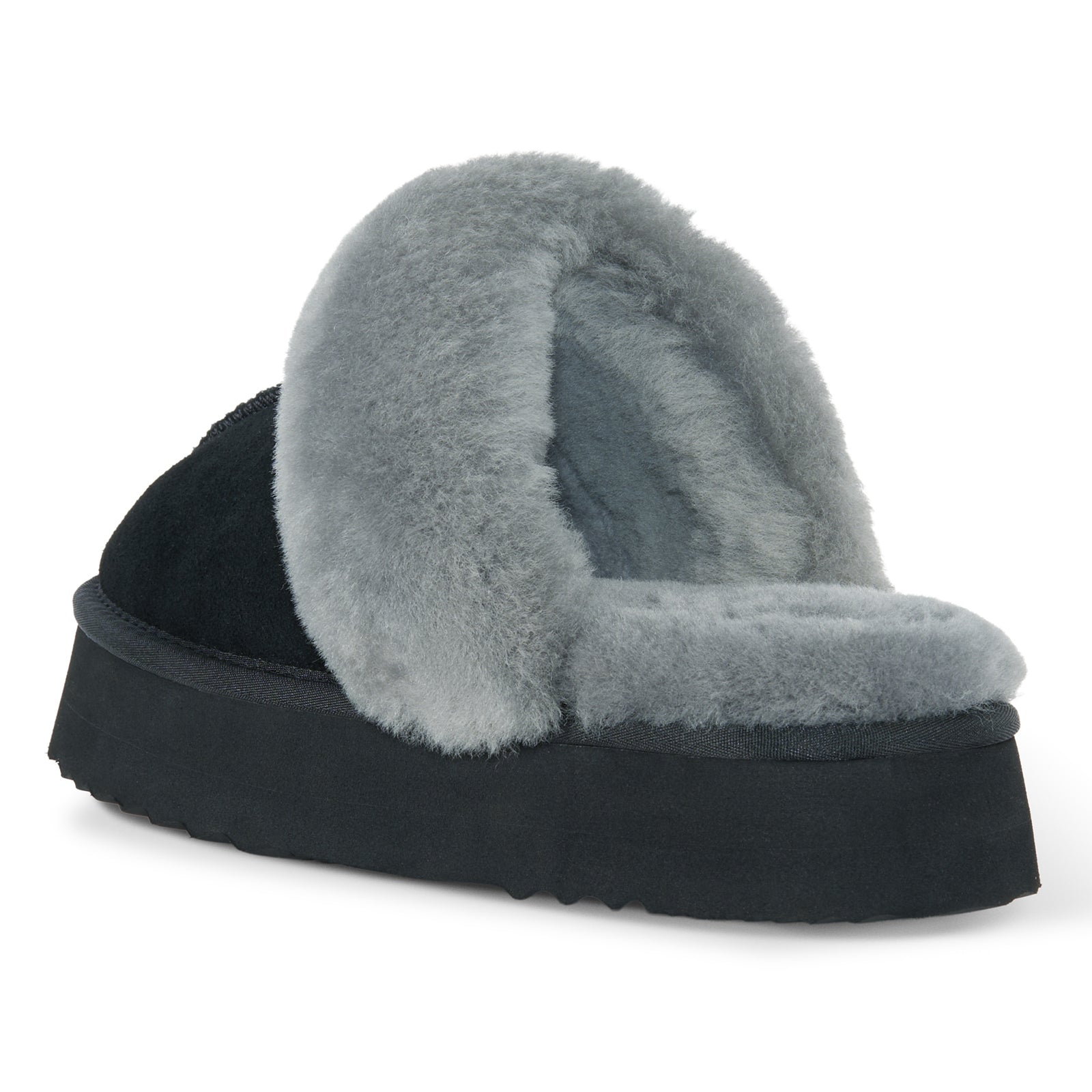 PARFEYING Women's Australian Sheepskin Suede Platform Slippers