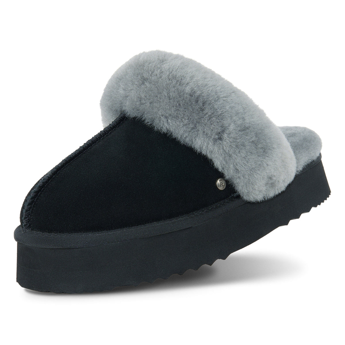 PARFEYING Women's Australian Sheepskin Suede Platform Slippers