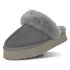 PARFEYING Women's Australian Sheepskin Suede Platform Slippers