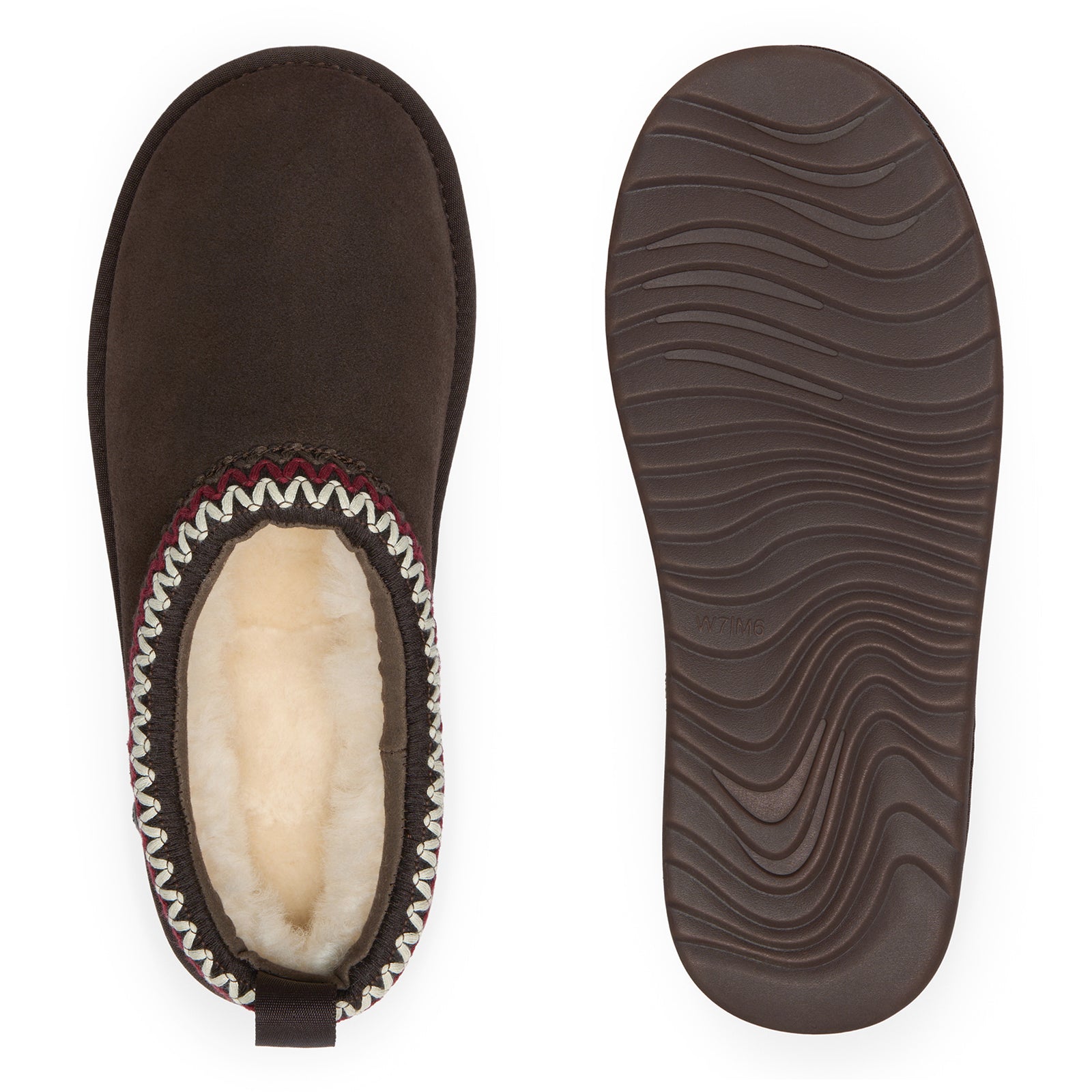 PARFEYING Women's Australian Sheepskin Suede Slip-On Clog Slippers
