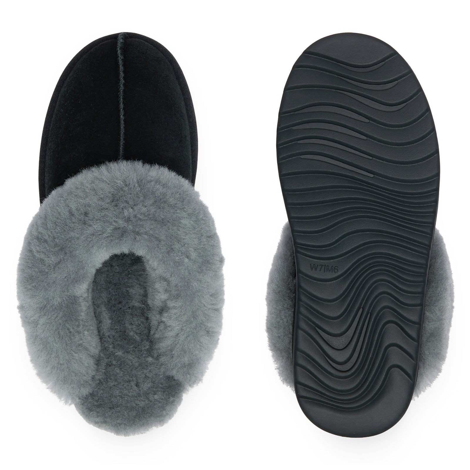 PARFEYING Women's Australian Sheepskin Suede Slip-On Clog Slippers