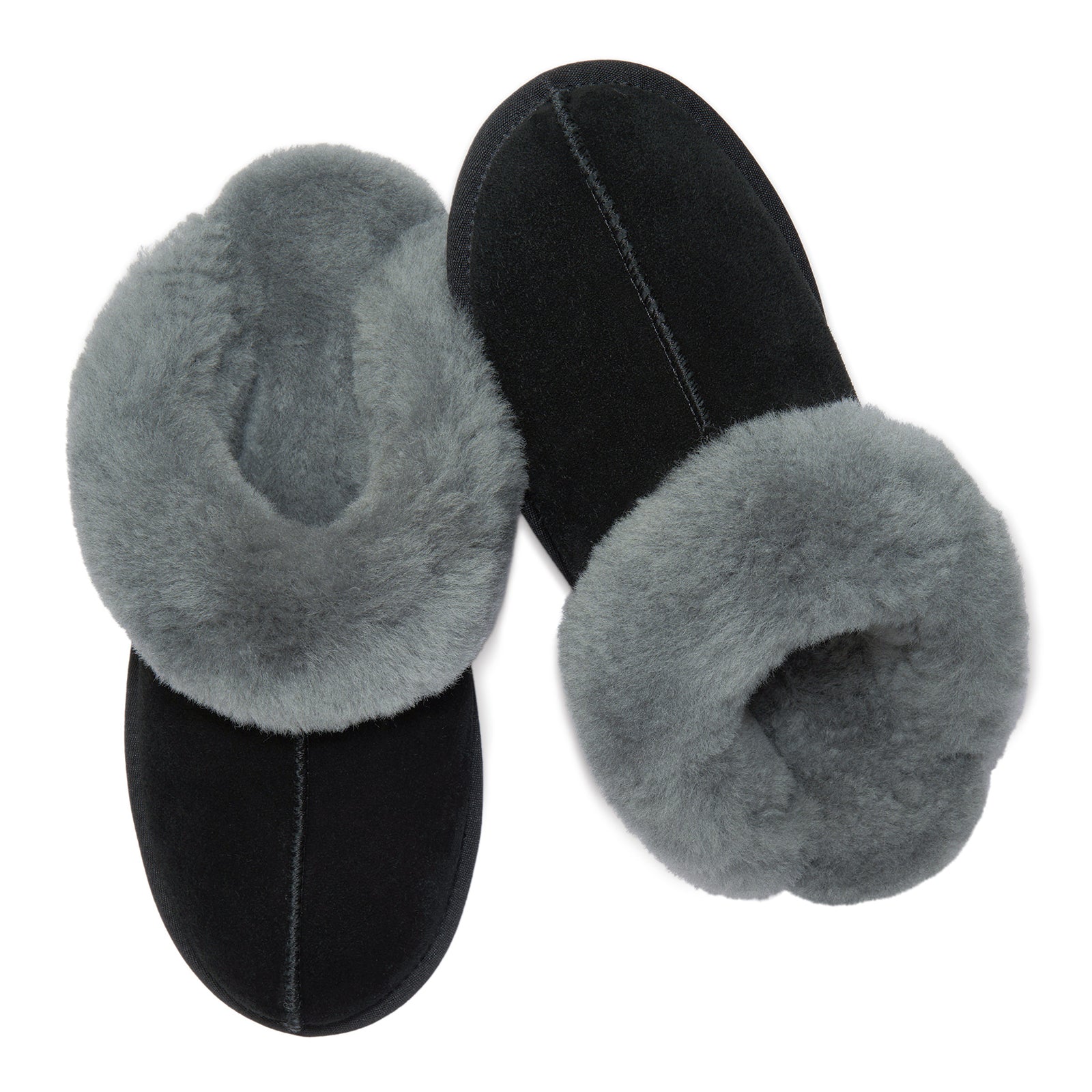 PARFEYING Women's Australian Sheepskin Suede Slip-On Clog Slippers