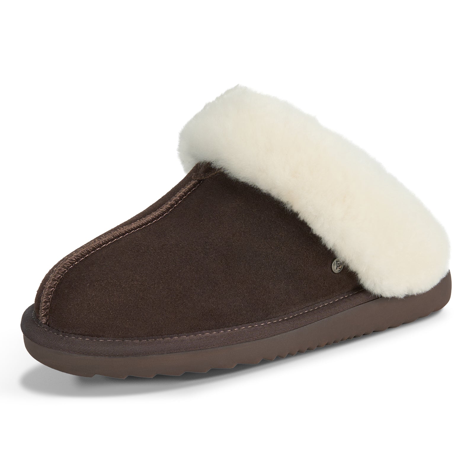 PARFEYING Women's Australian Sheepskin Suede Slip-On Clog Slippers
