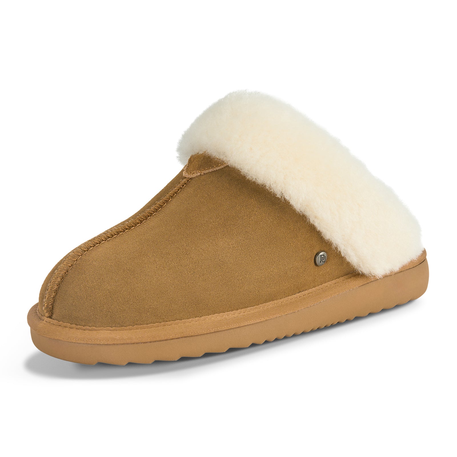 PARFEYING Women's Australian Sheepskin Suede Slip-On Clog Slippers