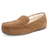 Men's Indoor Outdoor Sheepskin Moccasins Slippers Memory Foam Driving Style Shoes(ASHFORTH)