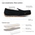 PARFEYING Men's Cozy Australian Sheepskin Suede Moccasin Slippers