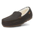 PARFEYING Men's Cozy Australian Sheepskin Suede Moccasin Slippers